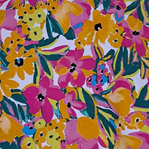 Anne Cole Size Large Orange Floral Tankini Top Adj Straps Removable Padding NWT - Picture 3 of 15